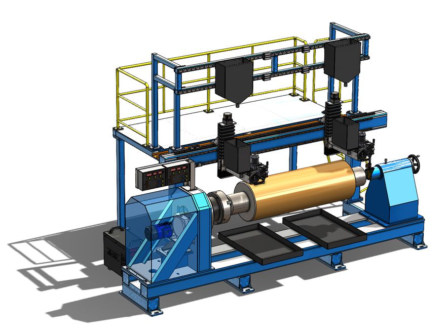 Steel Rolling Mill Roller Hardfacing Cladding Machine